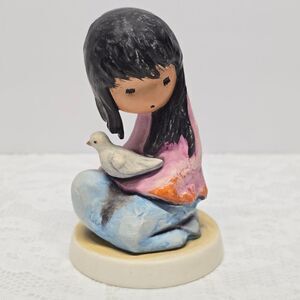 Vintage Goebel The Children Of DeGrazia - The White Dove - Girl w Bird Figurine